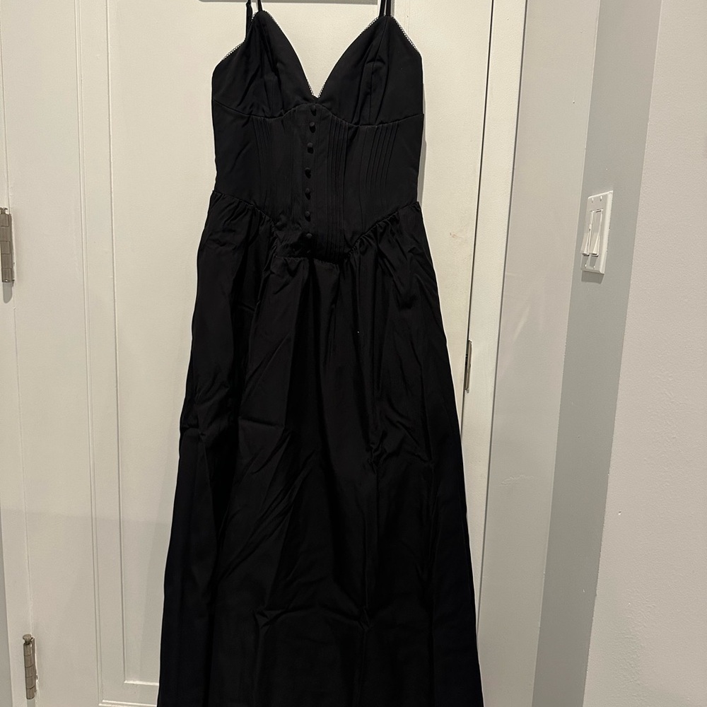 HOUSE OF CB Lova Corset Maxi Dress in Black Size Large - Picture 3 of 10